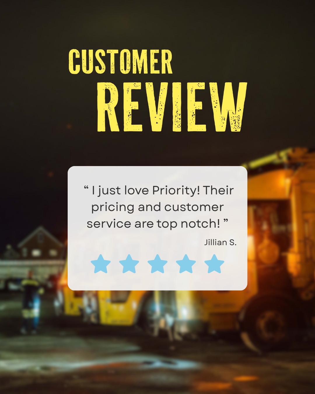 Customer review social media graphic design
